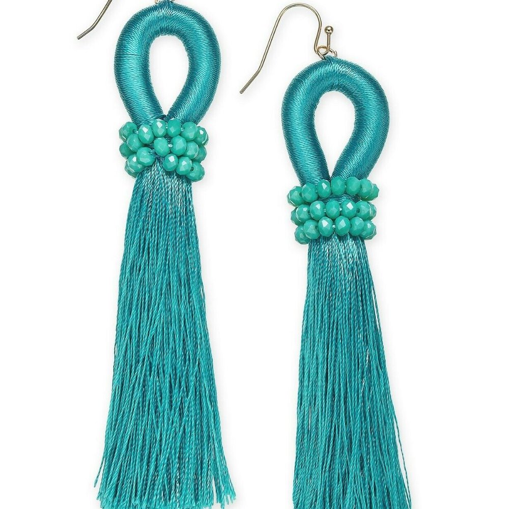 I.n.c.‎ Gold-Tone 3-1/4" Colored Bead & Thread Tass